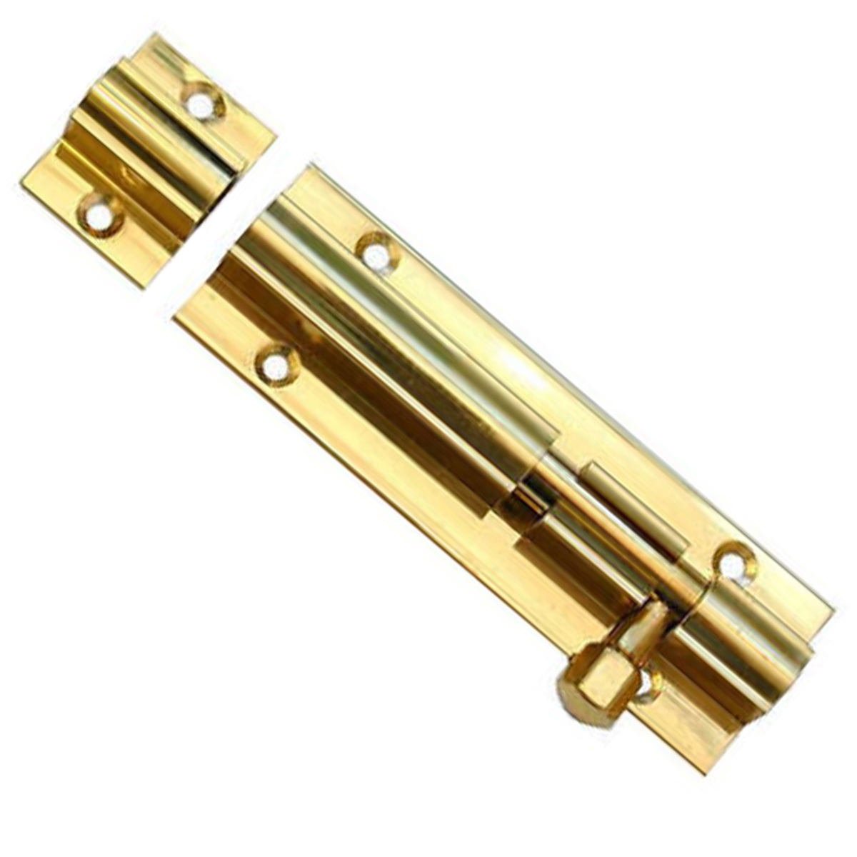 Straight Barrel Bolt Polished Brass