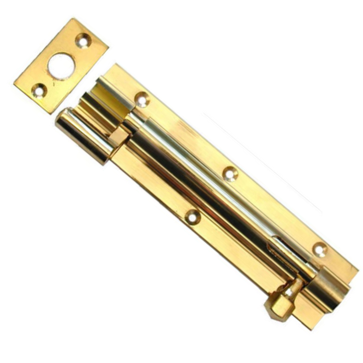 Necked Barrel Bolt Polished Brass