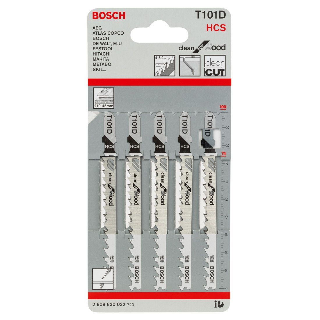 Bosch Jigsaw Blade T101D 5pk