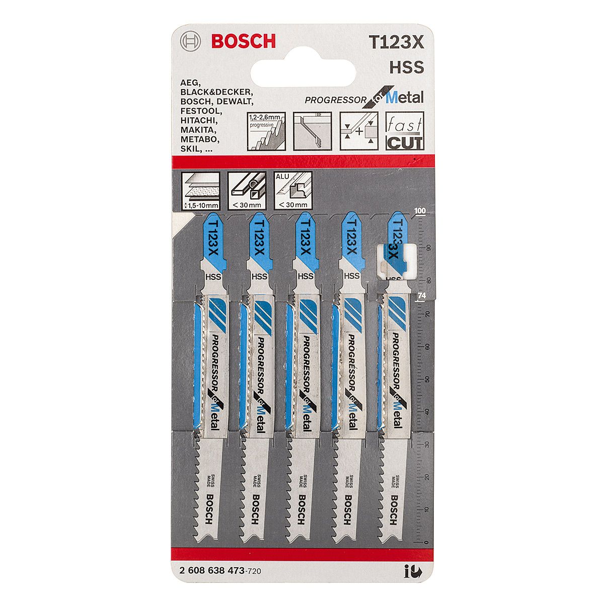 Bosch Jigsaw Blade T123X Metal Progressor 5pk
