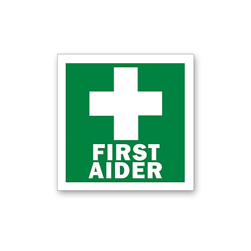 First Aider Hard Hat Sticker