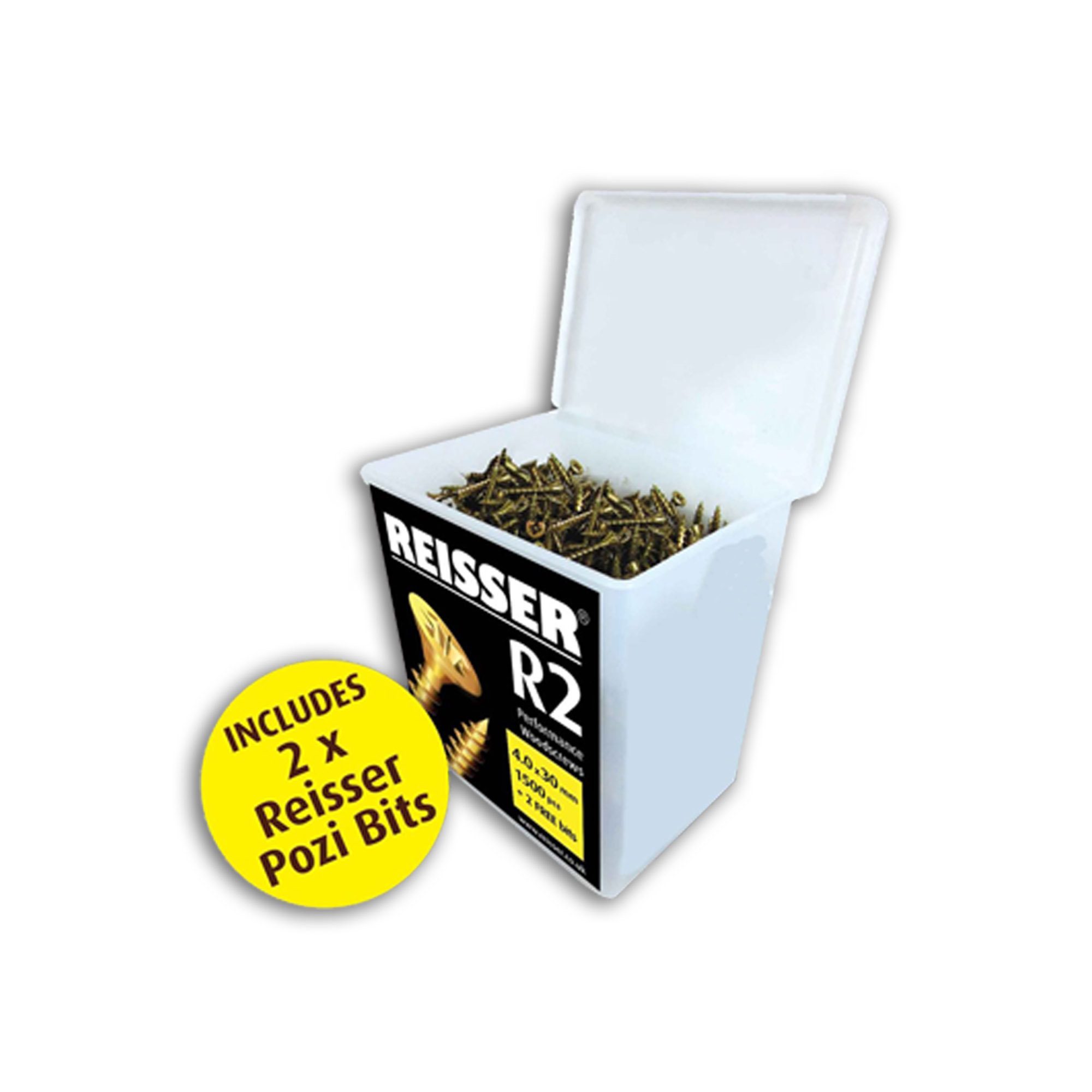 Reisser R2 Countersunk Pozi Woodscrew Bucket