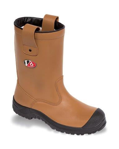 Tan-Fur-lined-Safety-Rigger-Boot