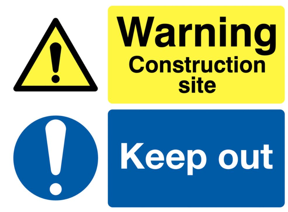 Warning Construction Site Keep Out