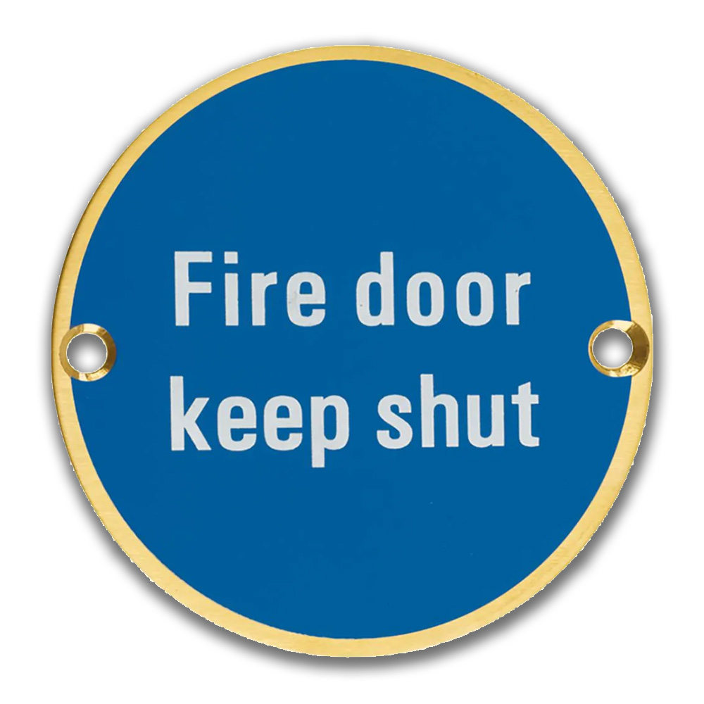 Fire Door Keep Shut - screw fix sign