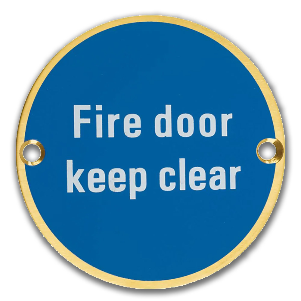 Fire Door Keep Clear - screw fix sign