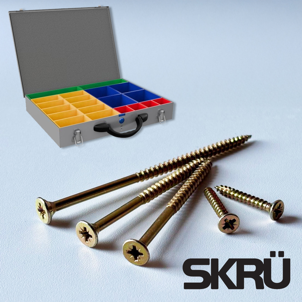SKRU Woodscrew Sortment Case