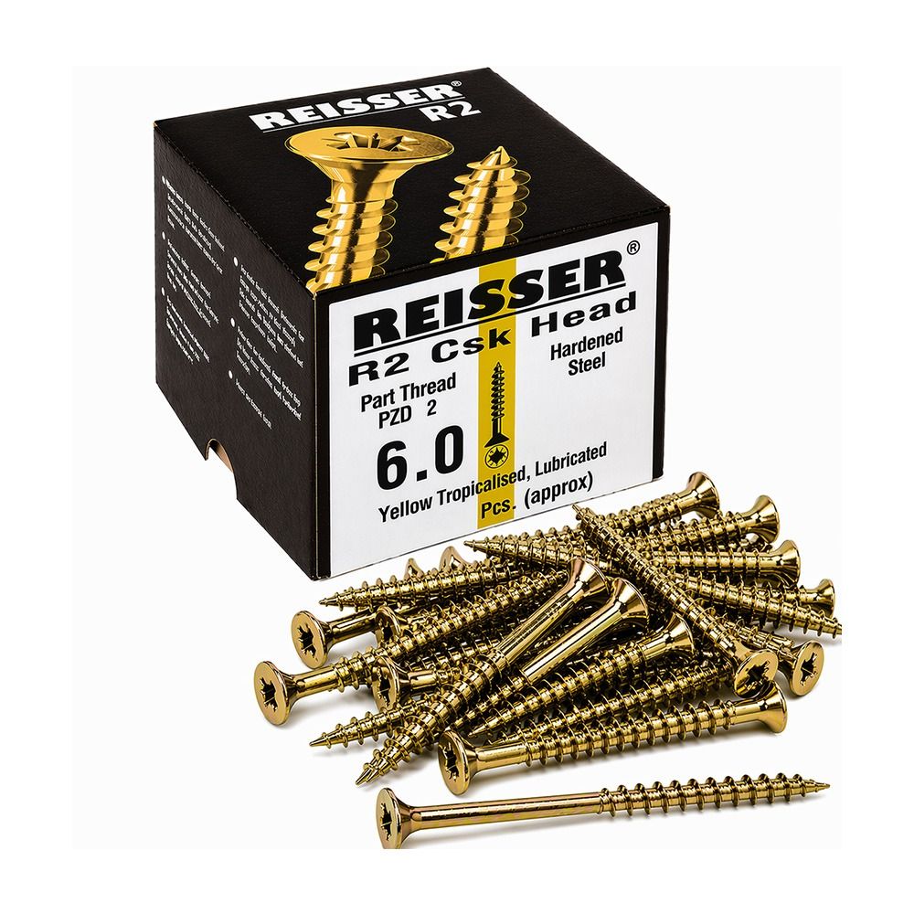 6.0mm Reisser R2 Countersunk Pozi Woodscrew