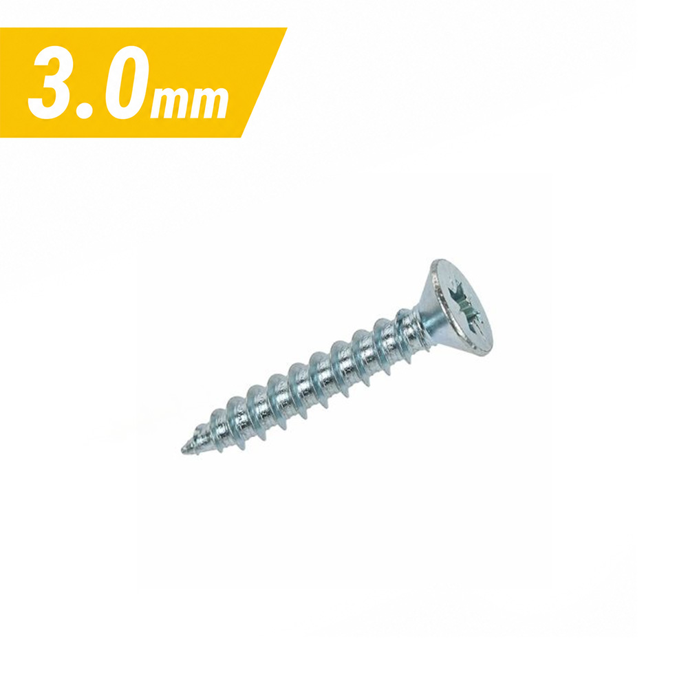 3.0mm Reisser R2 Countersunk Pozi Woodscrew BZP