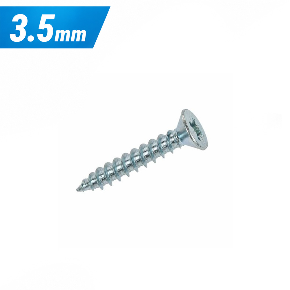 3.5mm Reisser R2 Countersunk Pozi Woodscrew BZP