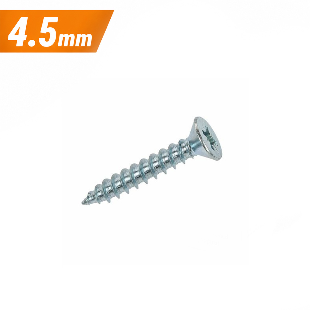 4.5mm Reisser R2 Countersunk Pozi Woodscrew BZP