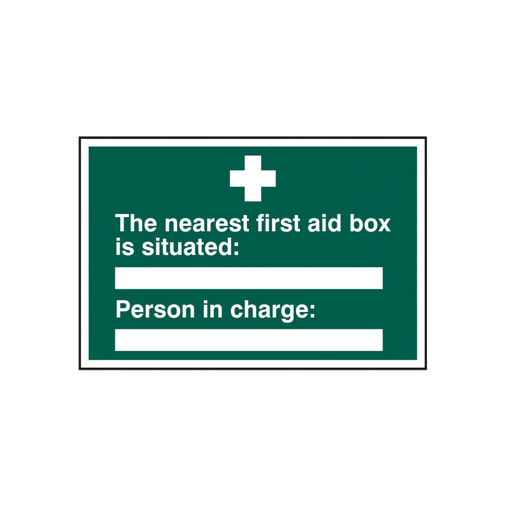 Rigid Plastic Your Nearest First Aid Box Sign