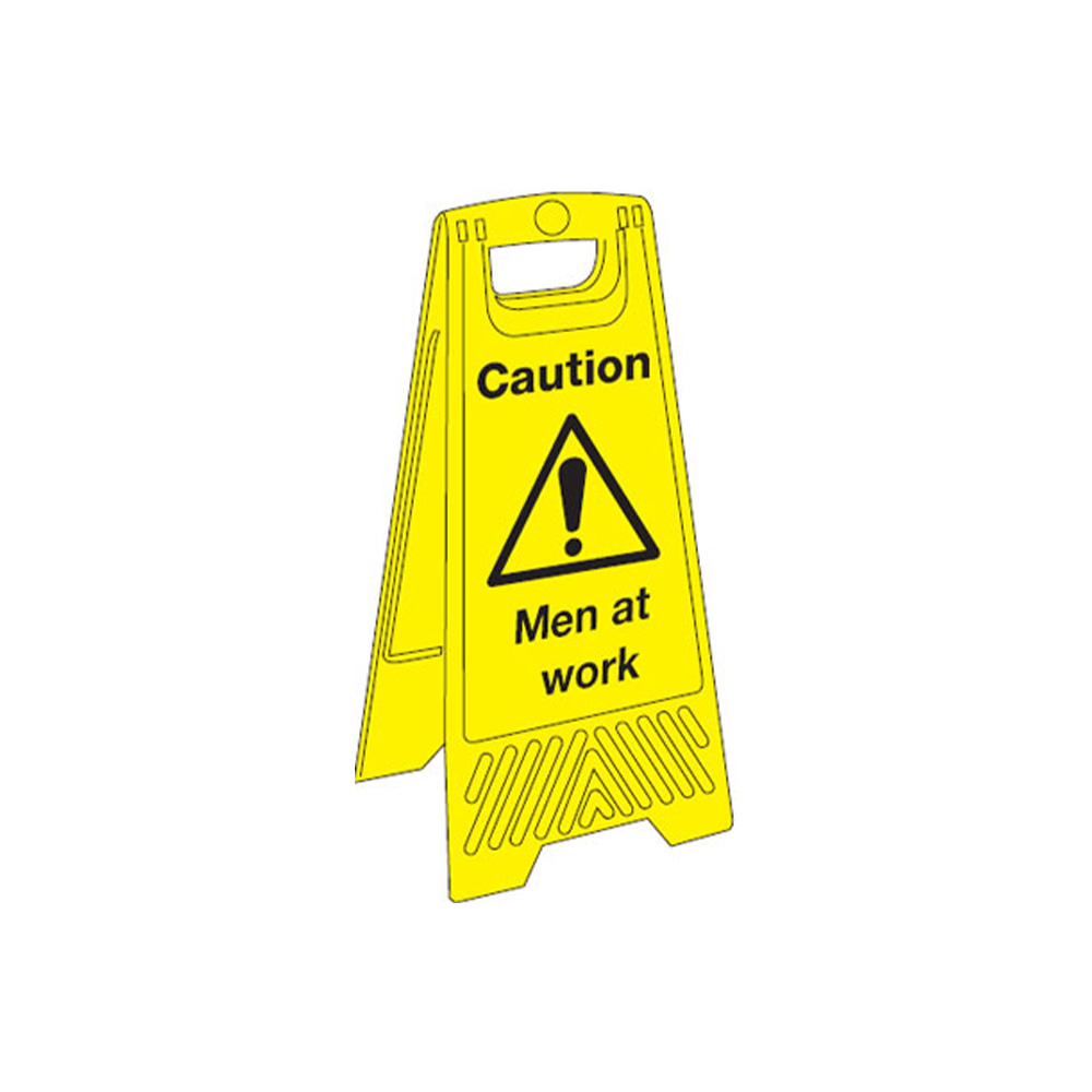 Caution Men at Work A-Board Sign