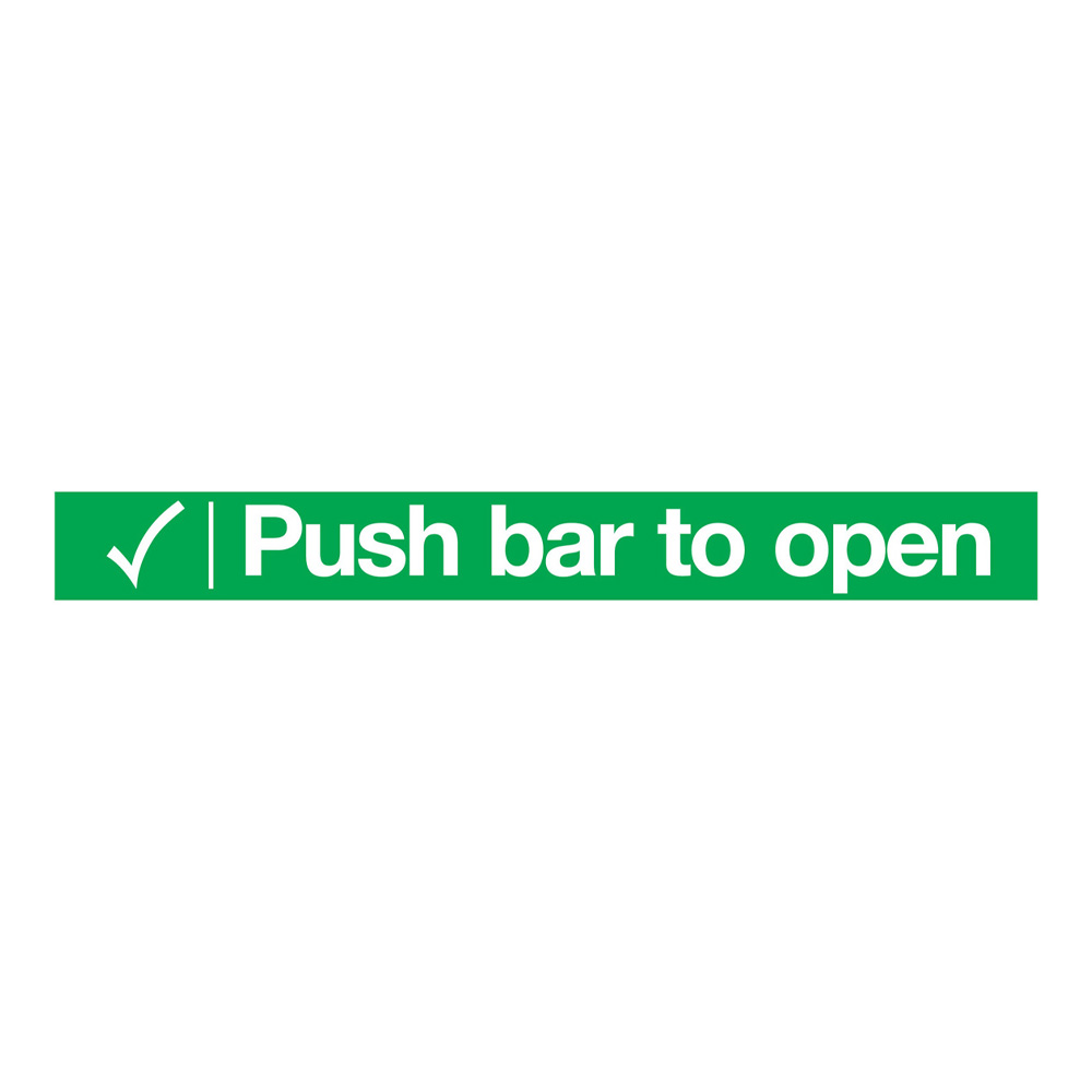 Push Bar To Open Sign