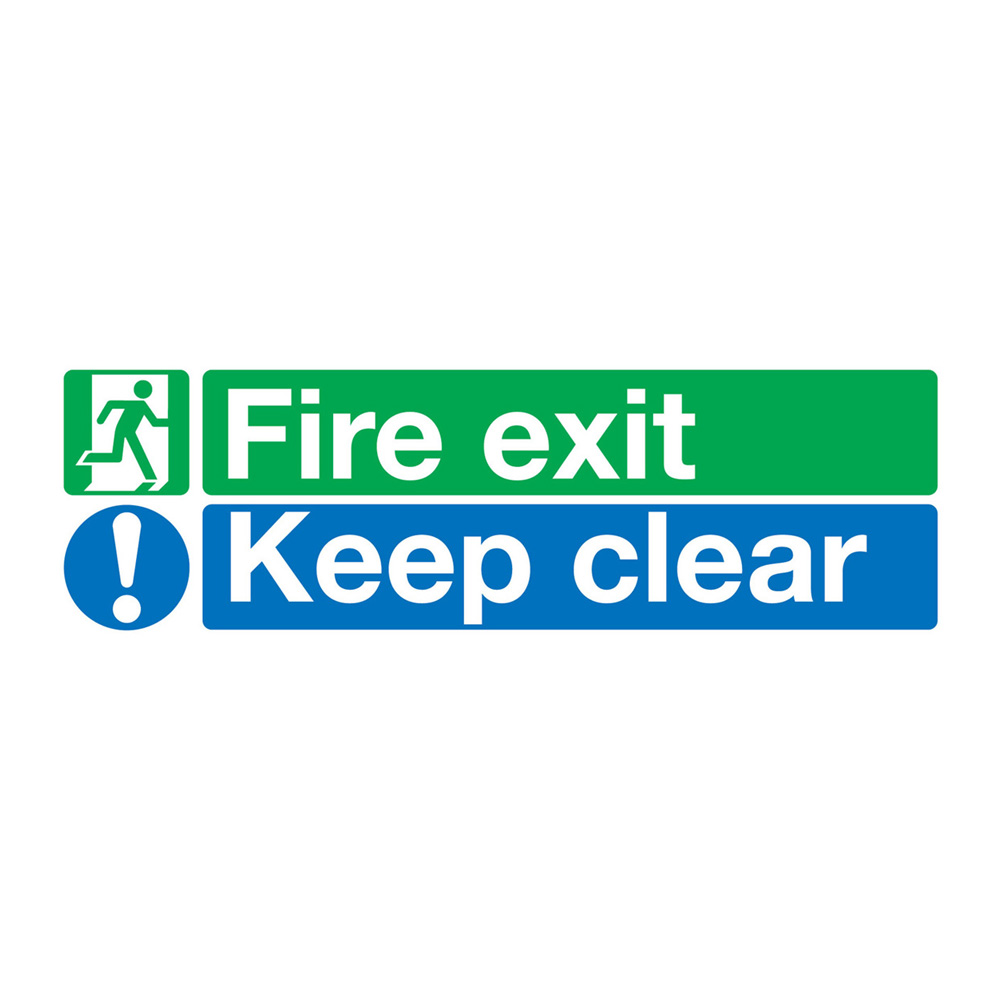Fire Exit Keep Clear Sign