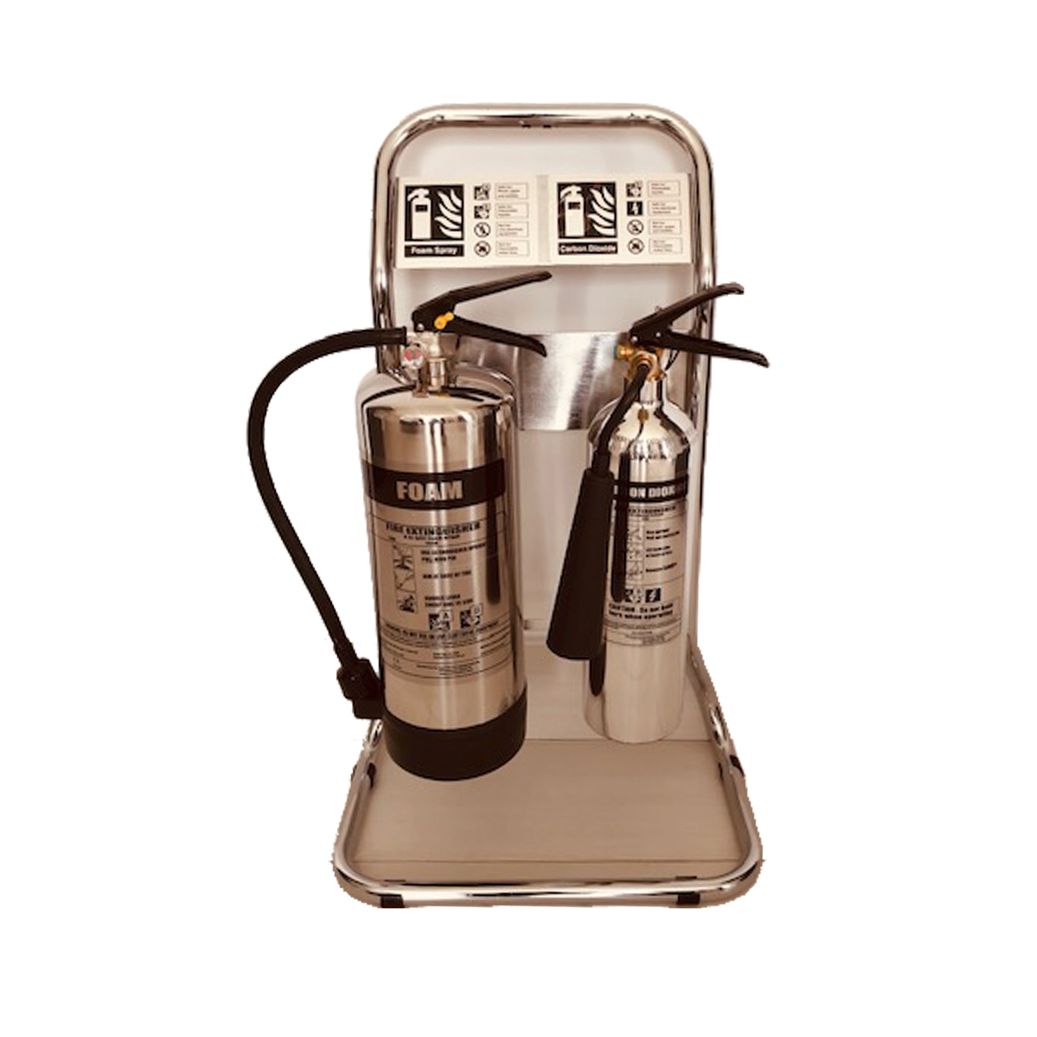 Chrome Extinguisher Stand